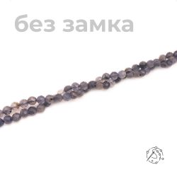 Нить бусин с огранкой Иолит, 5 мм