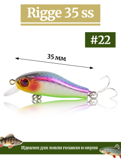 Воблер Минноу Rigge 35SS 35 мм 2.2 г цвет #22