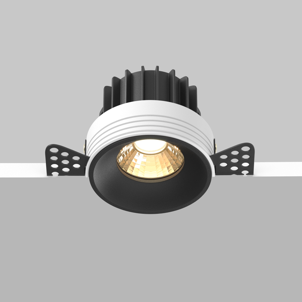 Встраиваемый светодиодный светильник Maytoni Round DL058-12W2.7K-TRS-B