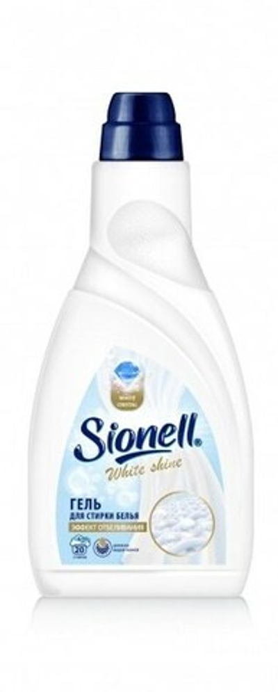 Гель для стирки SIONELL для белого белья White Shine 1 л в бутылке