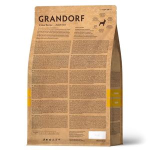 Сухой корм Grandorf DOG 4 Meat PROBIOTIC MINI для взрослых собак мелких пород, 4 мяса с пробиотиками