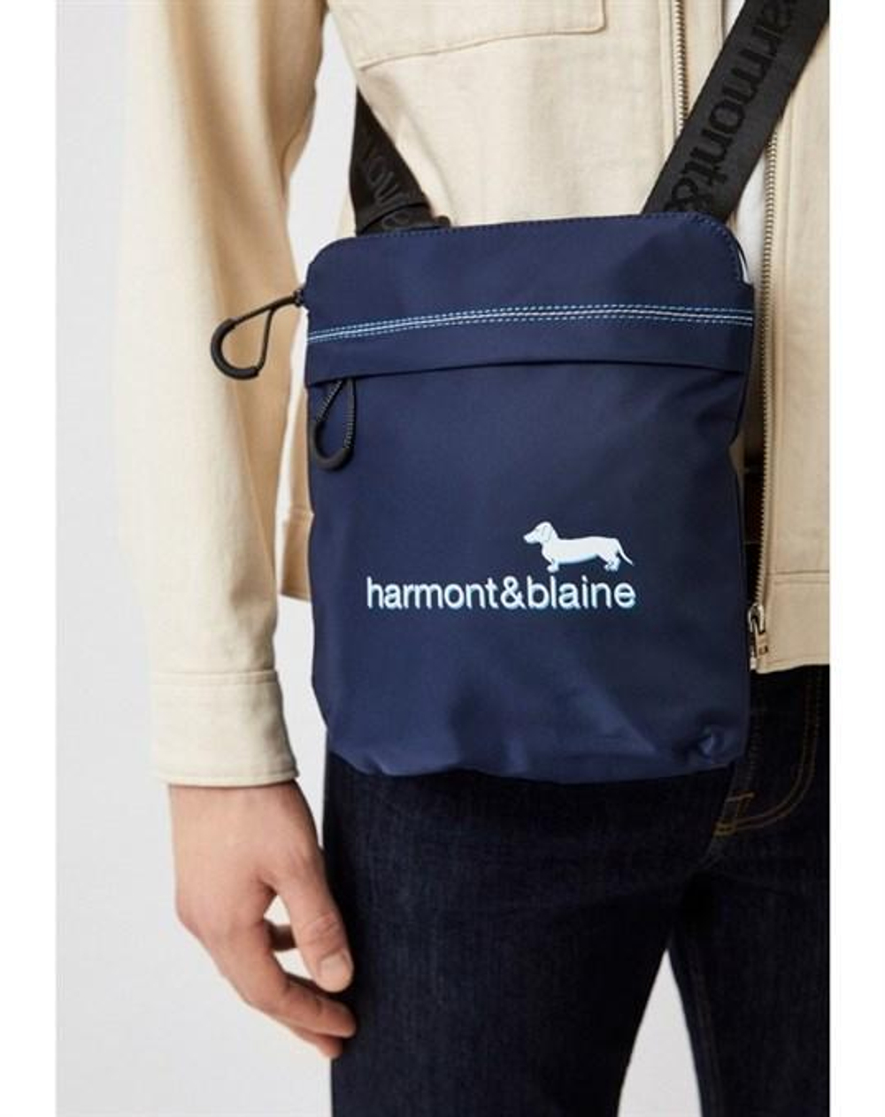 Сумка мужская Harmont&blaine 22082 синий молния голубым
