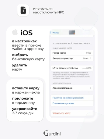 Чехол накладка iPhone 13 Pro 6.1" Gurdini силикон с отделением для карты прозрачный