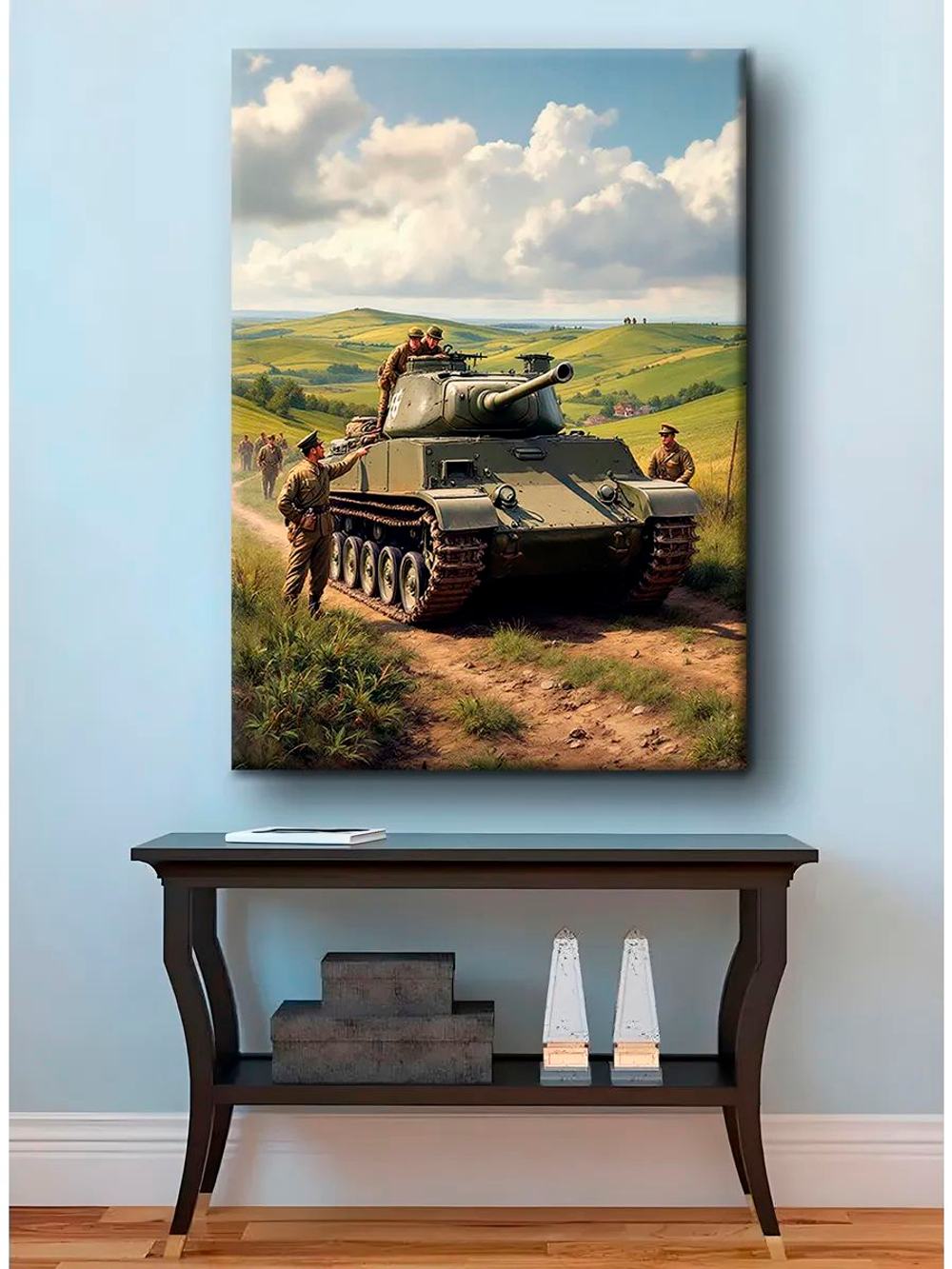 Картина "T-62", для интерьера 50х70см 1шт.