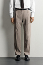 КОСТЮМНЫЕ БРЮКИ КЛАССИЧЕСКОГО КРОЯ В ТОНКУЮ ПОЛОСКУ — ZARA