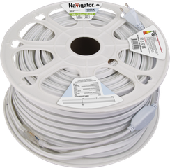Лента светодиодная Navigator NEONLED 220V 9Вт 6000K IP67 бухта 20м белая 32749