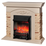 Каминокомплект Real Flame Neapolis WT с очагом Fobos Lux Black RC