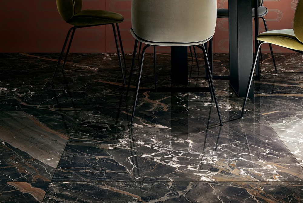 Rex Ceramiche Les Bijoux Marron Imperial Glossy 60x120