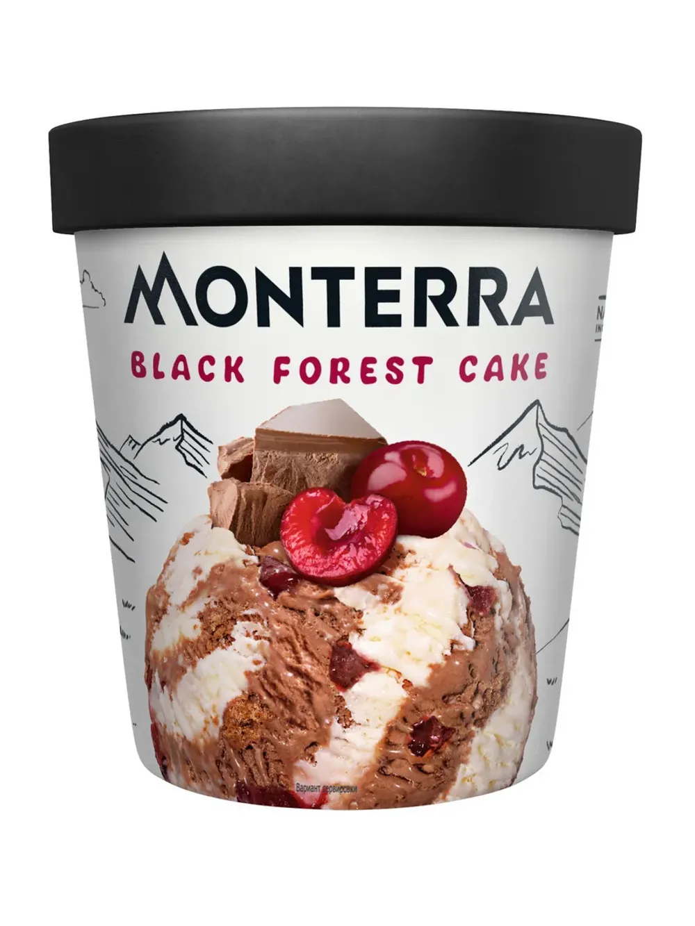 300Г МОРОЖЕНОЕ MONTERRA ВИШНЕВЫЙ ТОРТ БЗМЖ