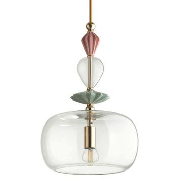 Design light Iris Glas hanging lamp candy L