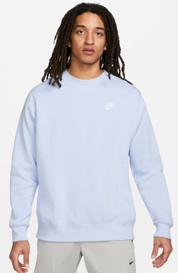 Мужская теннисная кофта Nike Swoosh Club Crew M - light marine/white