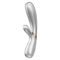 Серебристый вибратор-кролик 19,3см Satisfyer Hot Lover