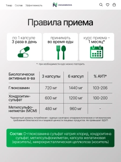 VN Глюкозамин Хондроитин + МСМ 120кап