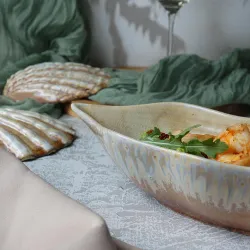 Блюдо овальное 28,5*10,5 см h6,5 см 350 мл для закусок Pearl Leaf Frutti di Mare P.L. [4]