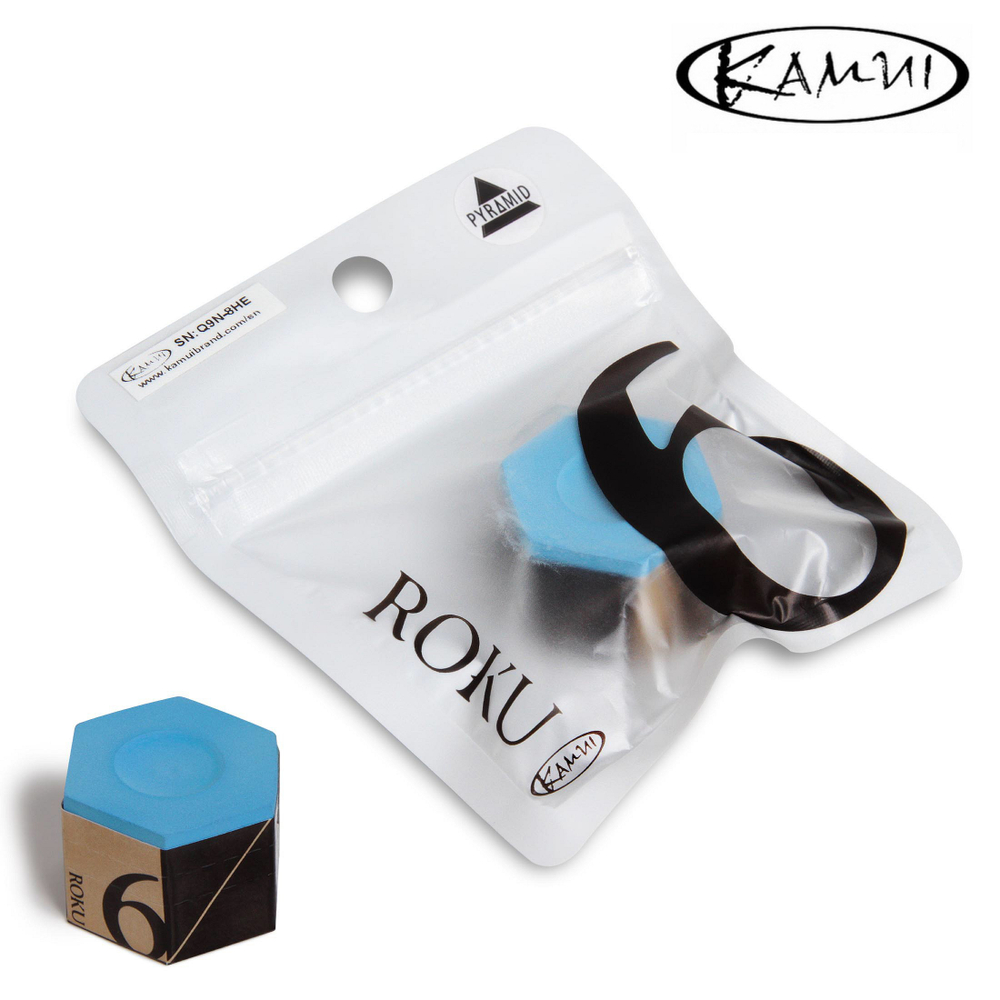Мел бильярдный "Kamui Roku Pyramid" Sky Blue 1шт.
