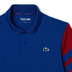 Мужское теннисное поло Lacoste Ultra-Dry Colourblock Tennis Polo Shirt - темно-синий/бордо