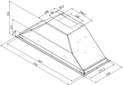 Встраиваемая вытяжка Indesit INAE 52FLS X (869890500050)