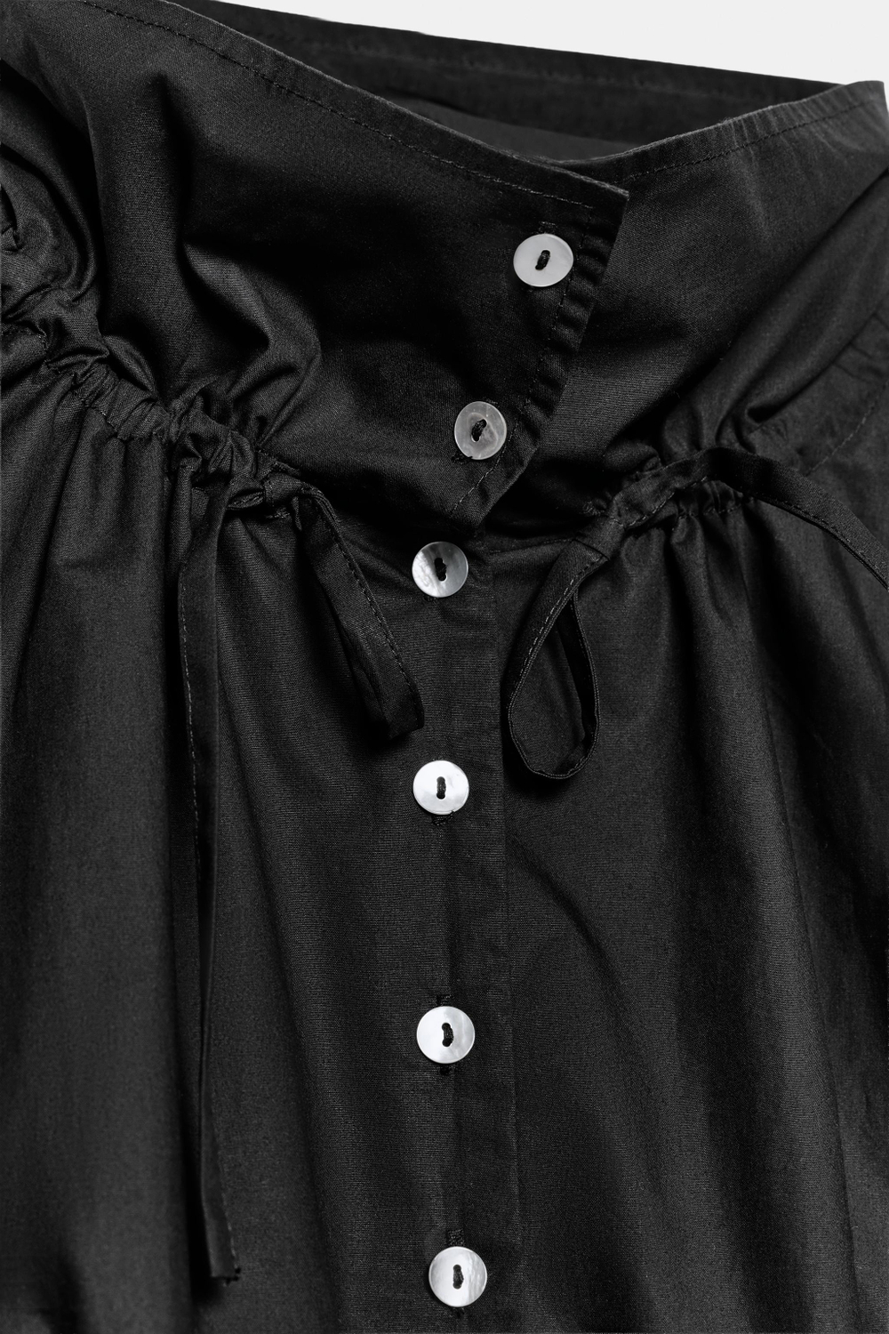ZARA КУРТКА ИЗ ХЛОПКА С ЗАВЯЗКАМИ, ЧЕРНЫЙ