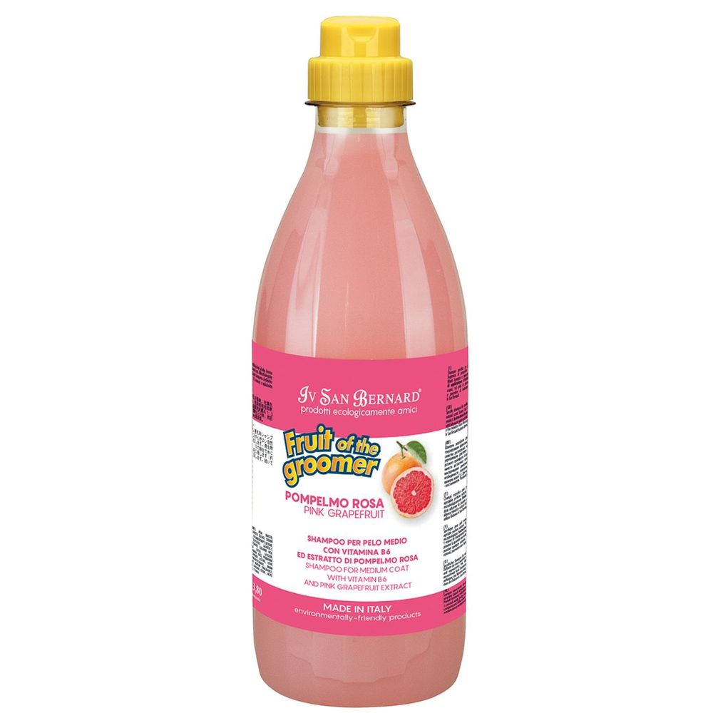 Шампунь для шерсти средней длины Iv San Bernard Fruit of the Grommer Pink Grapefruit, с витаминами