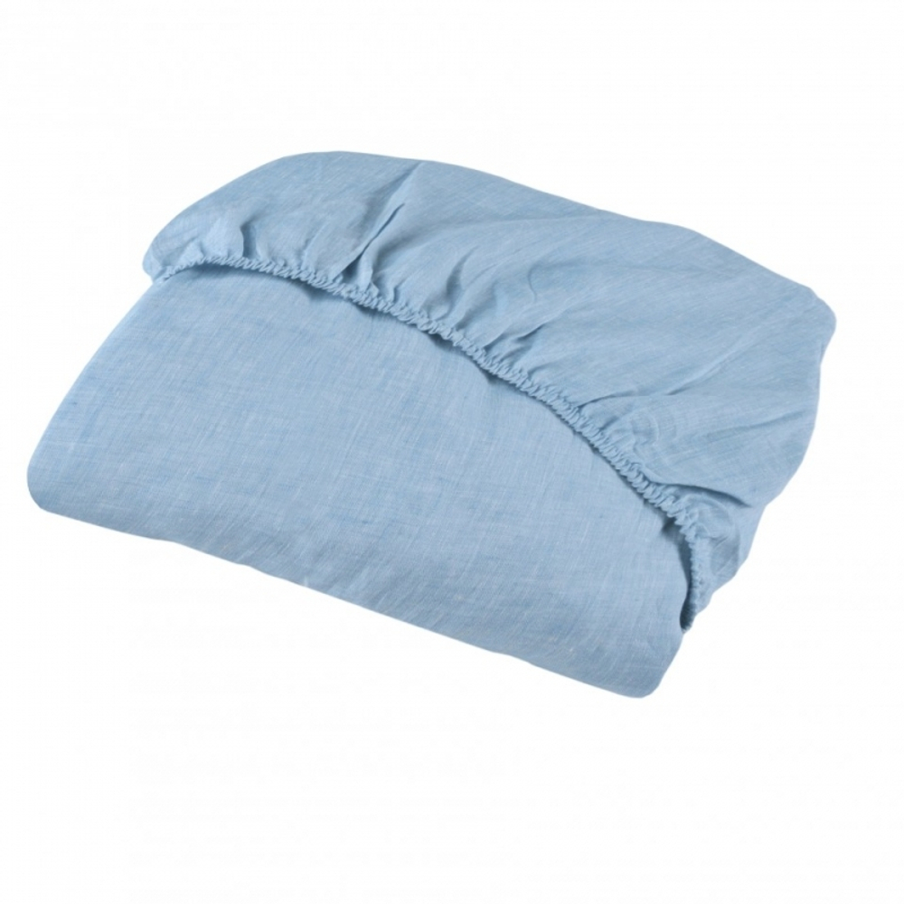 Простыня на резинке 180x200+45 Hamam Estiva blue голубой