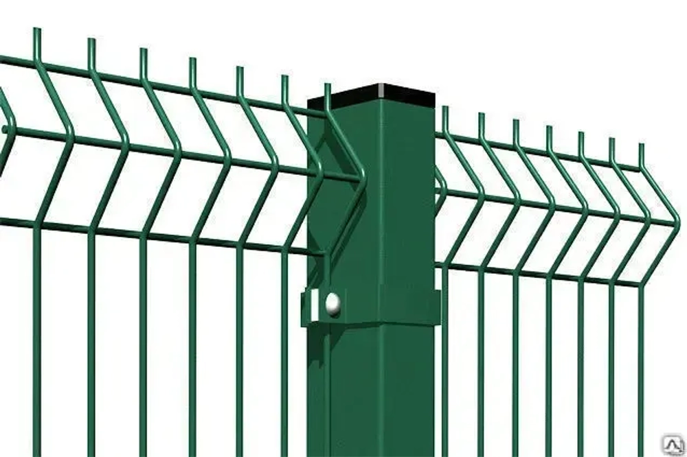 Панель 3D ограждения из стальных прутьев с 3 ребрами жесткости (с цинковым покрытием)