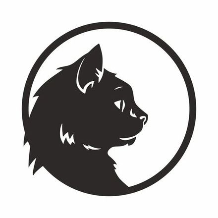 Панно настенное из дерева "Чёрная кошка" 40 х 40 см