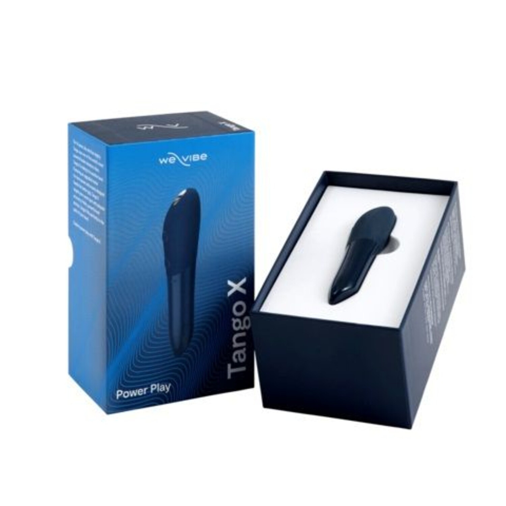 Невероятно сильный миниатюрный вибромассажер We-Vibe Tango X синий 9.5 см