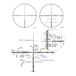 Прицел March-FX 1-10x24 Shorty DR-TR1F FFP+SFP 34мм - схема прицельной сетки DR-TR1F при 1x и 10x