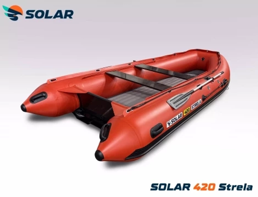 Лодка надувная моторная solar-420 strela jet tunnel