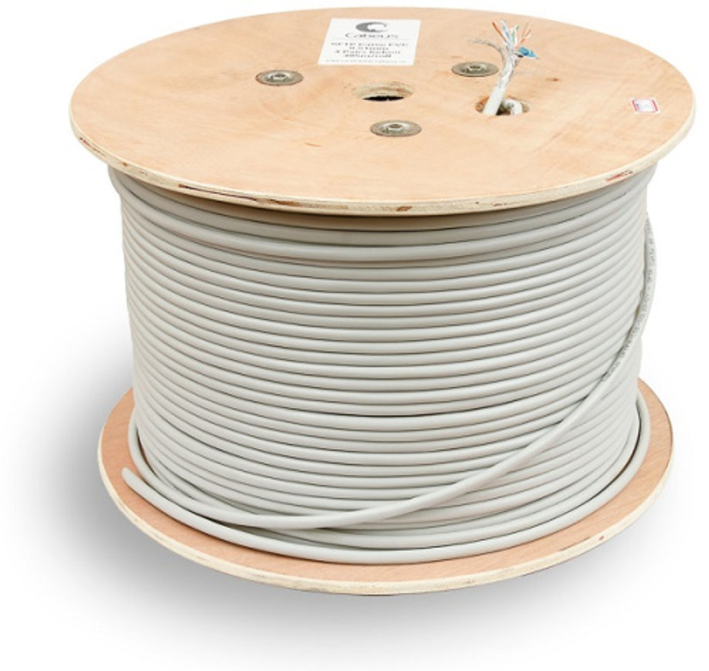 Кабель витая пара F/UTP 6 кат. 4 пары Cabeus FTP-4P-Cat.6-SOLID-GY
