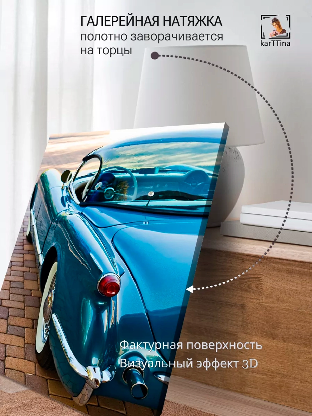 Интерьерная картина "Porsche 356", 50х70см 1шт.