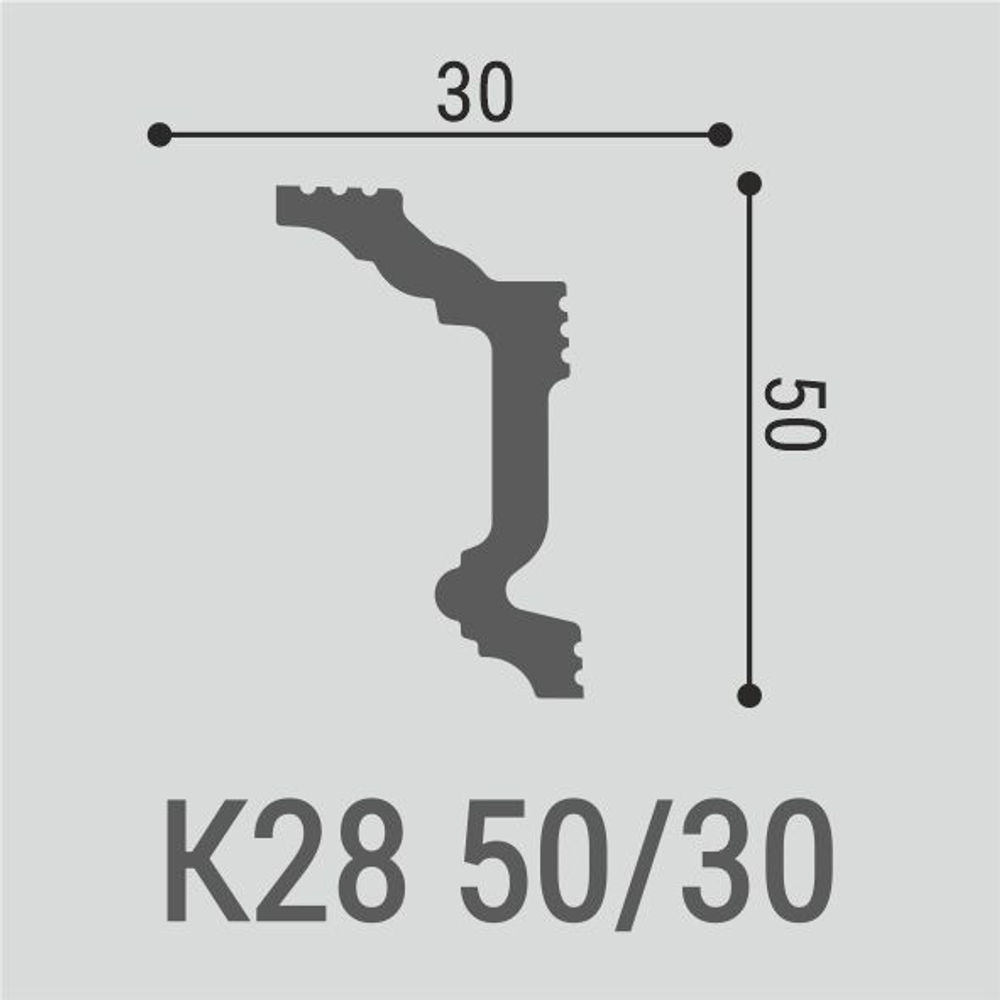 Карниз потолочный К28