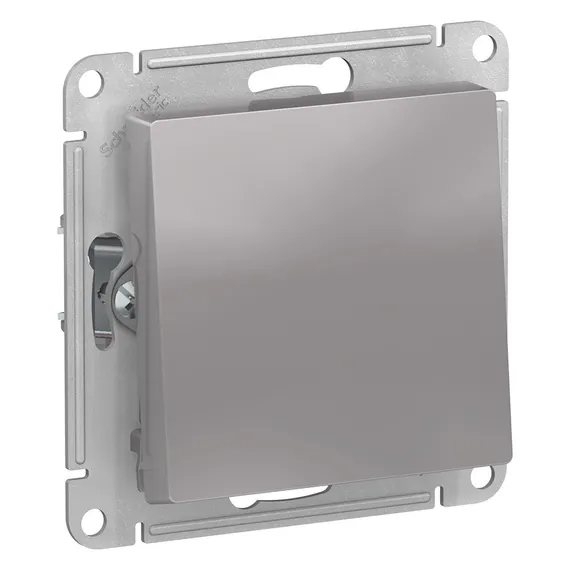 Переключатель проходной одноклавишный Systeme Electric AtlasDesign Aqua Алюминий ATN440361