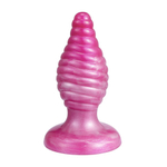 Розовая анальная втулка SILEXD Fantasy Cherry - 9,2 см. (Цвет: розовый)