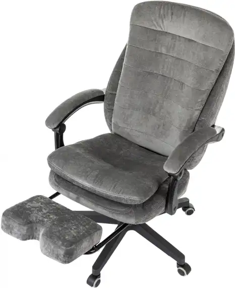Кресло руководителя Бюрократ T-9950MSG-F Fabric серый Light-19 крестов. пластик подст.для ног