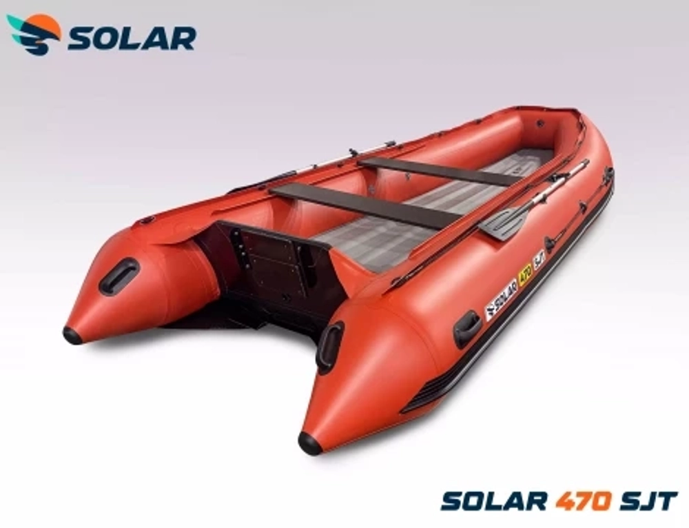 Лодка надувная моторная solar-470 super jet tunnel