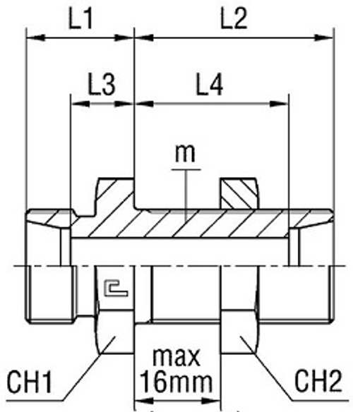 Соединение PD DL06 12х1.5 (корпус)