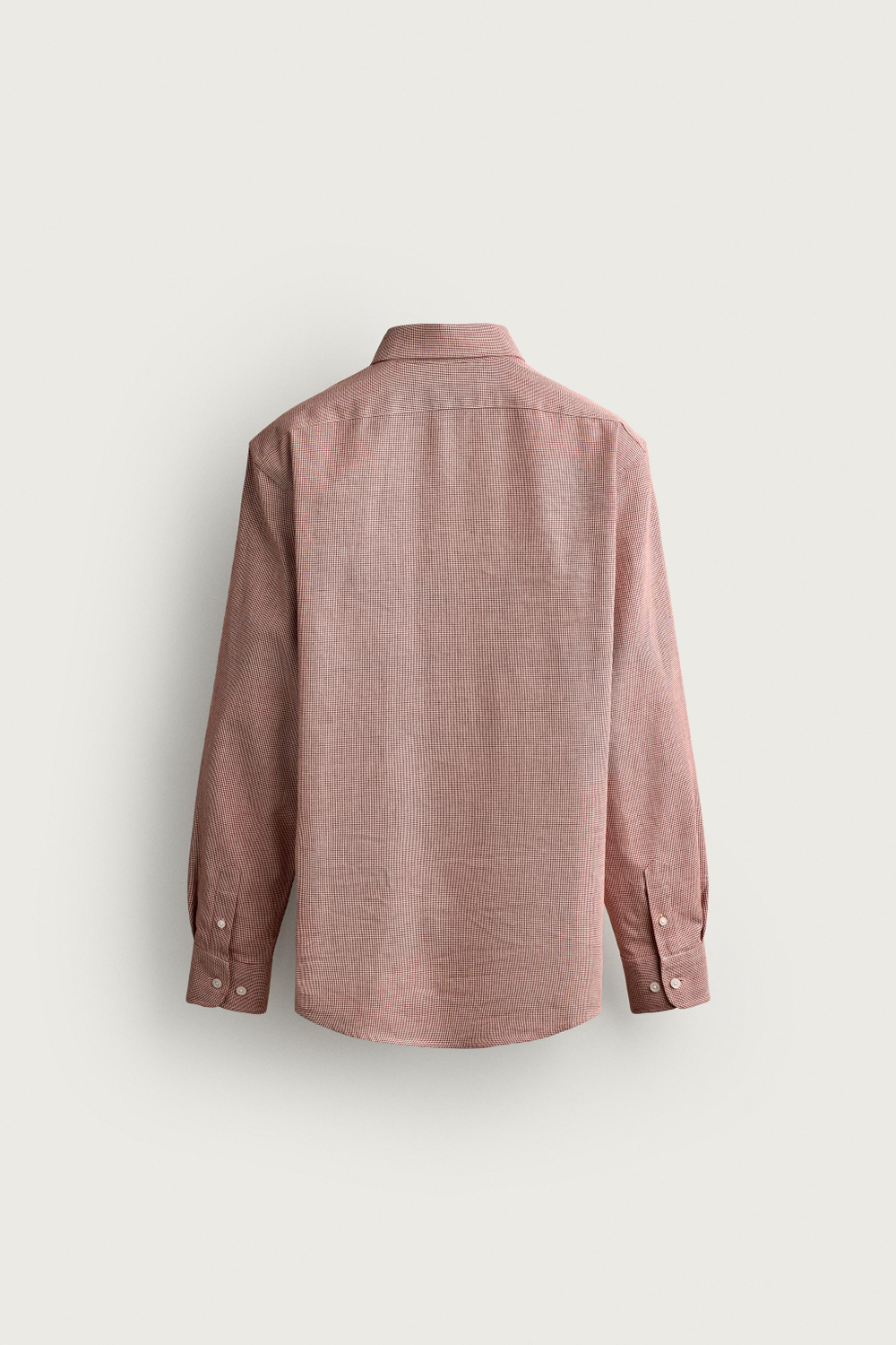 РУБАШКА REGULAR FIT В УЗОР «ГУСИНАЯ ЛАПКА» — ZARA