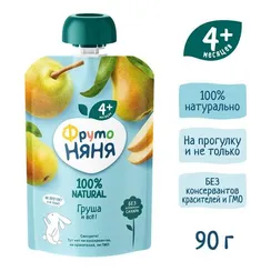 Пюре ФрутоНяня Груша с 4 мес 90 г