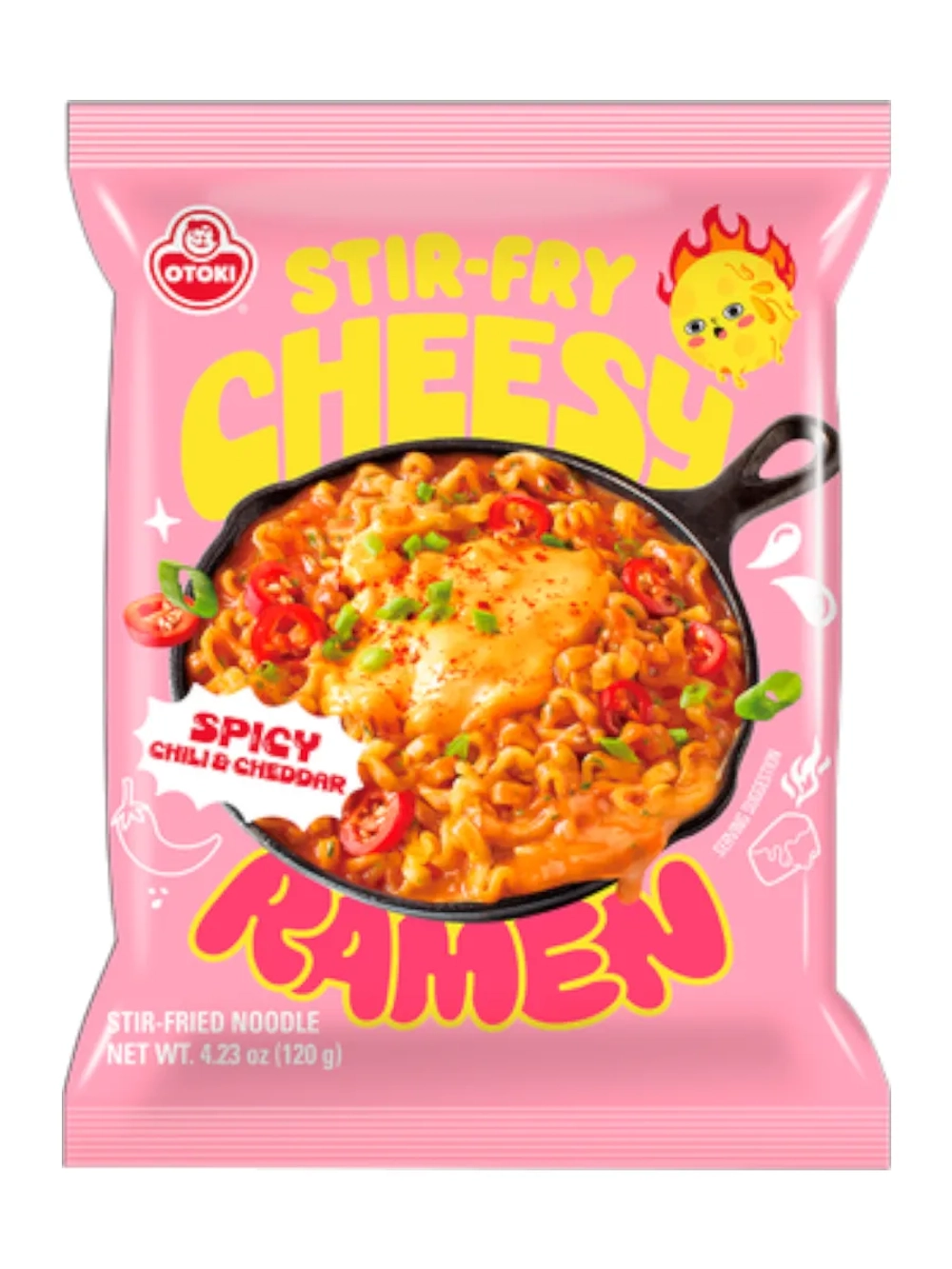 Лапша со вкусом Чили и сыра Чеддер Оттоги 120 г * 3 шт