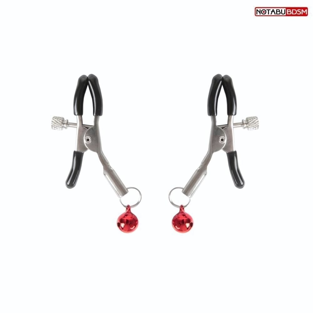 Серебристые зажимы на соски с шариками (Цвет: серебристый)