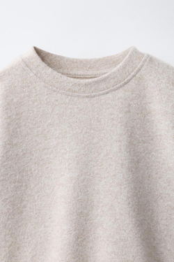 ZARA ЛОНГСЛИВ SOFT TOUCH С КРУЖЕВОМ, БЕЖЕВЫЙ