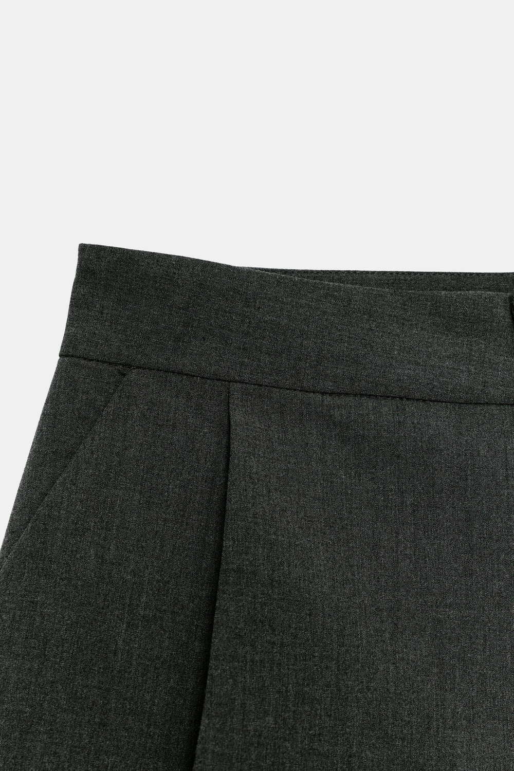 ZARA ШОРТЫ С ЗАЩИПАМИ, ТЕМНО-СЕРЫЙ