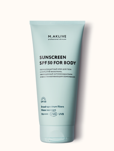 M.AKLIVE Солнцезащитный крем для тела SPF50, 200 мл | SUNSCREEN SPF50 FOR BODY