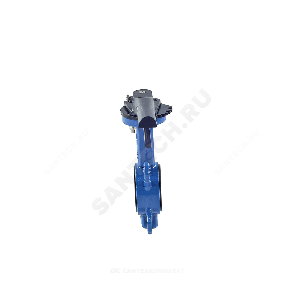 Затвор дисковый поворотный чугун VPI4449-02EP Ду 150 Ру16 межфл с рукояткой диск нерж манжета EPDM Tecofi VPI4449-02EP0150