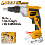 Аккумуляторный шуруповерт для гипсокартона INGCO CDSLI2042006 INDUSTRIAL 20 В 30 Нм