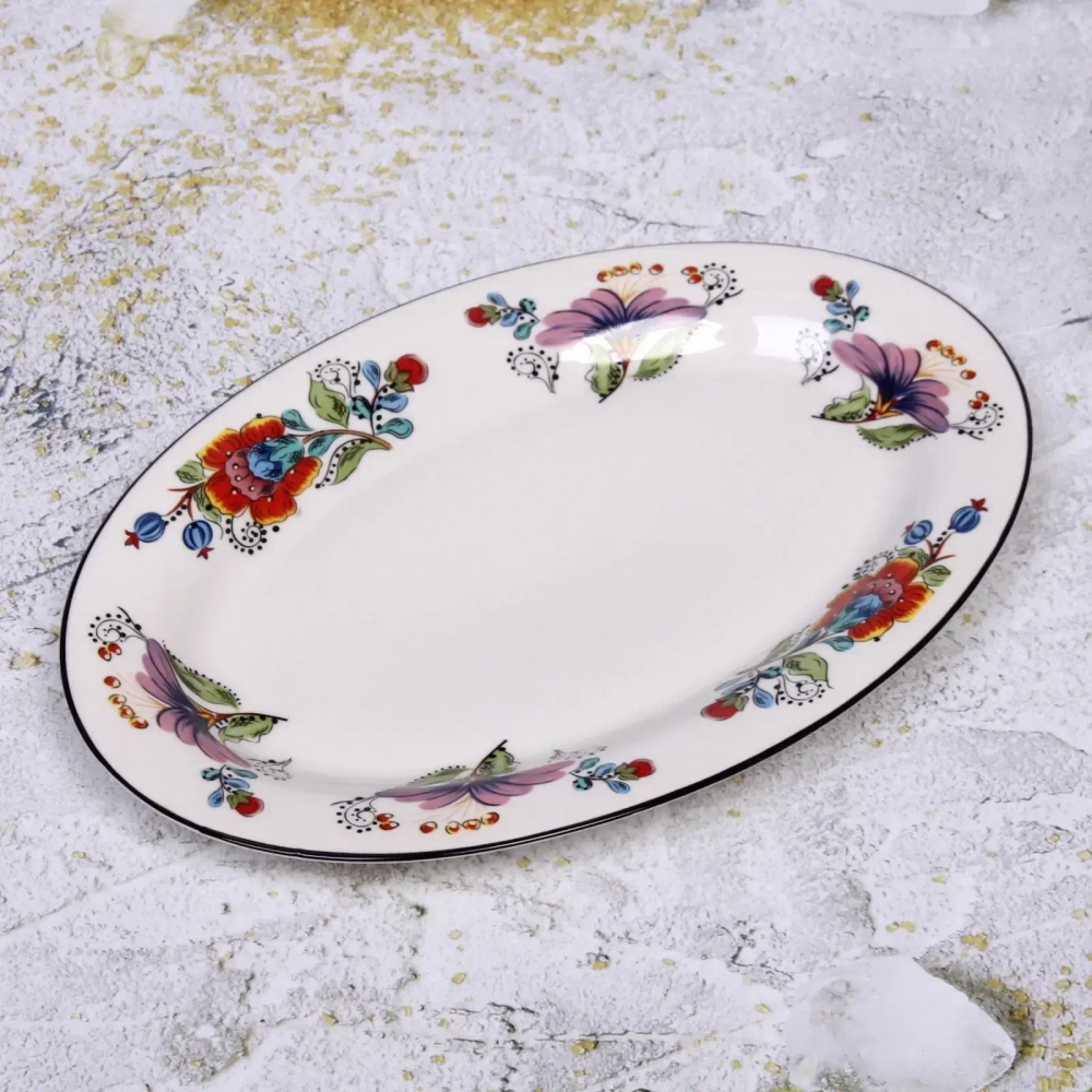 Блюдо керамическое «Magic Flower» 31,5*21,5*2,5см
