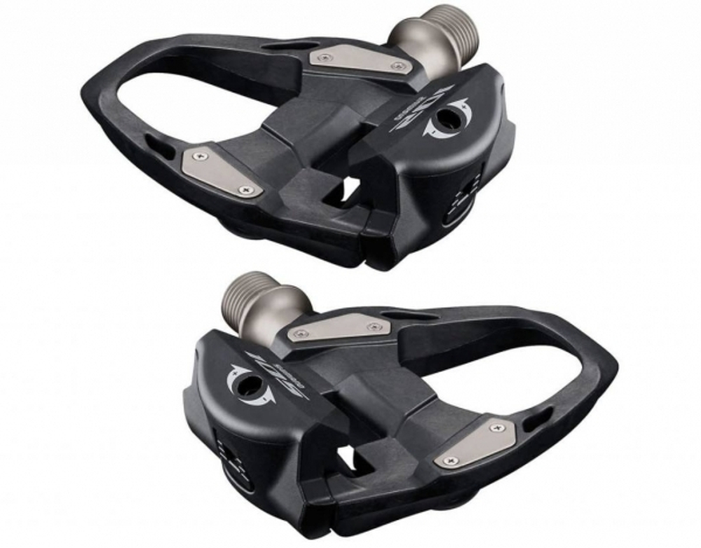 Педали Shimano 105, R7000, SPD-SL, с шипами SH11(желт) EPDR7000