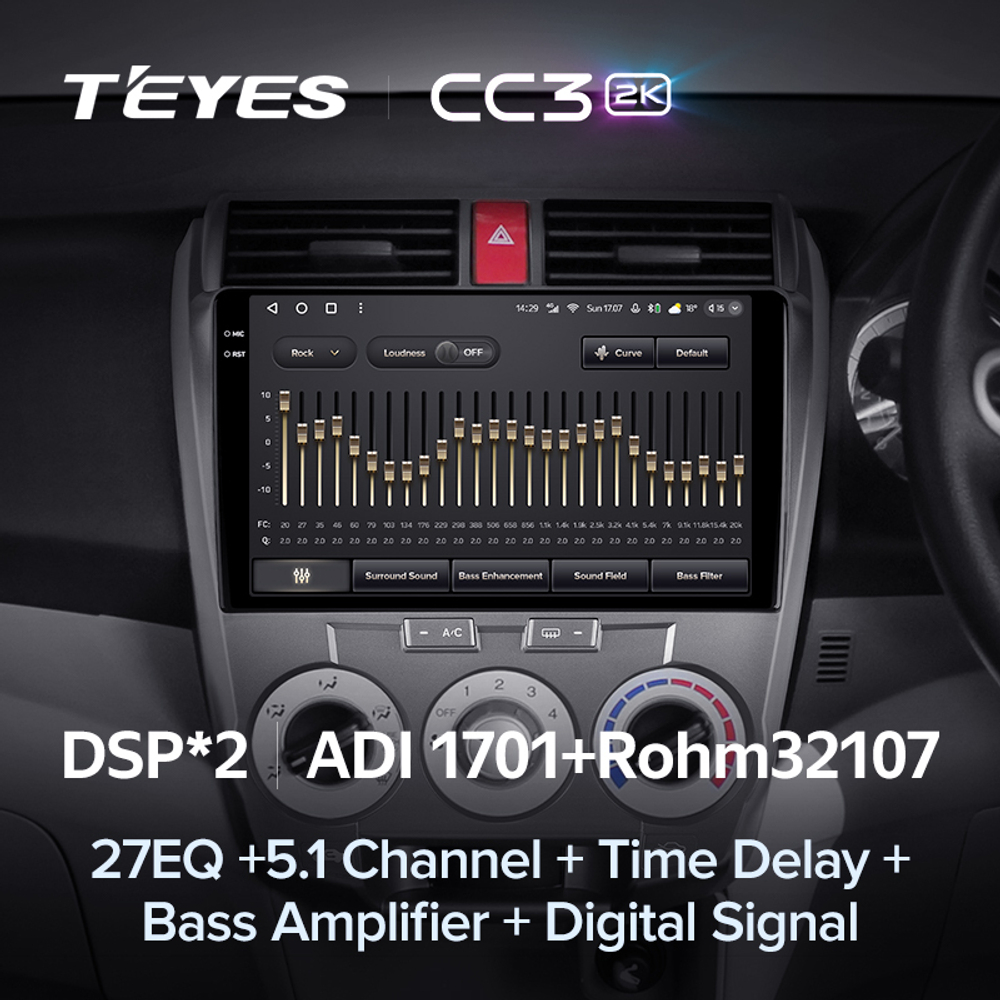 Teyes CC3 2K 10,2"для Honda City 2008-2013
