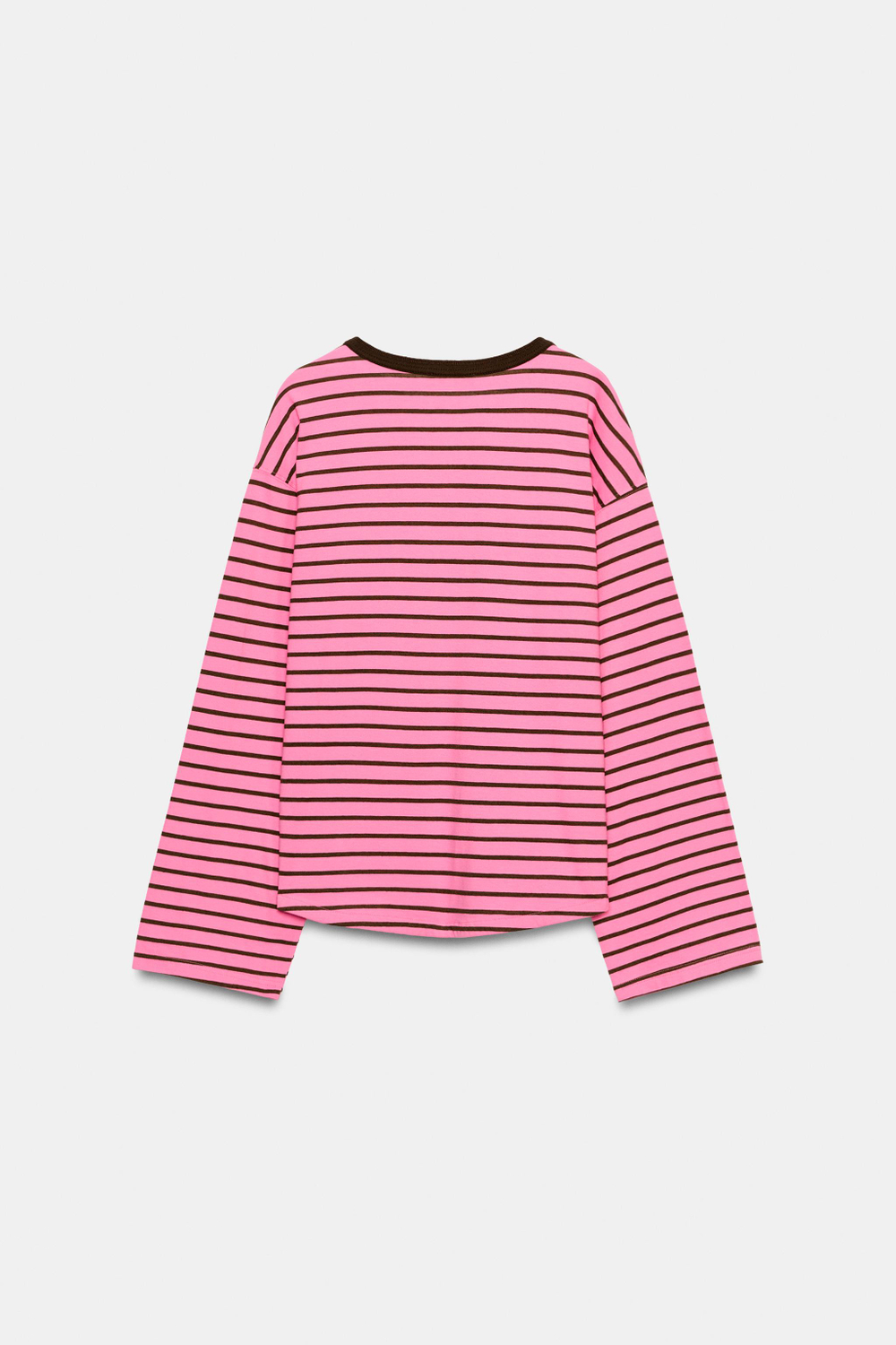 ЛОНГСЛИВ В ПОЛОСКУ С ВОРОТНИКОМ-ХЕНЛИ — ZARA